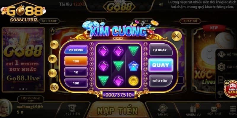 Kim cương Go88 - Siêu phẩm slot kiểu mới